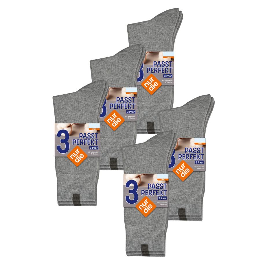 Nur Die Nur Die Sokken Passt Perfekt bequeme Alltagssocken lichtgrijs -