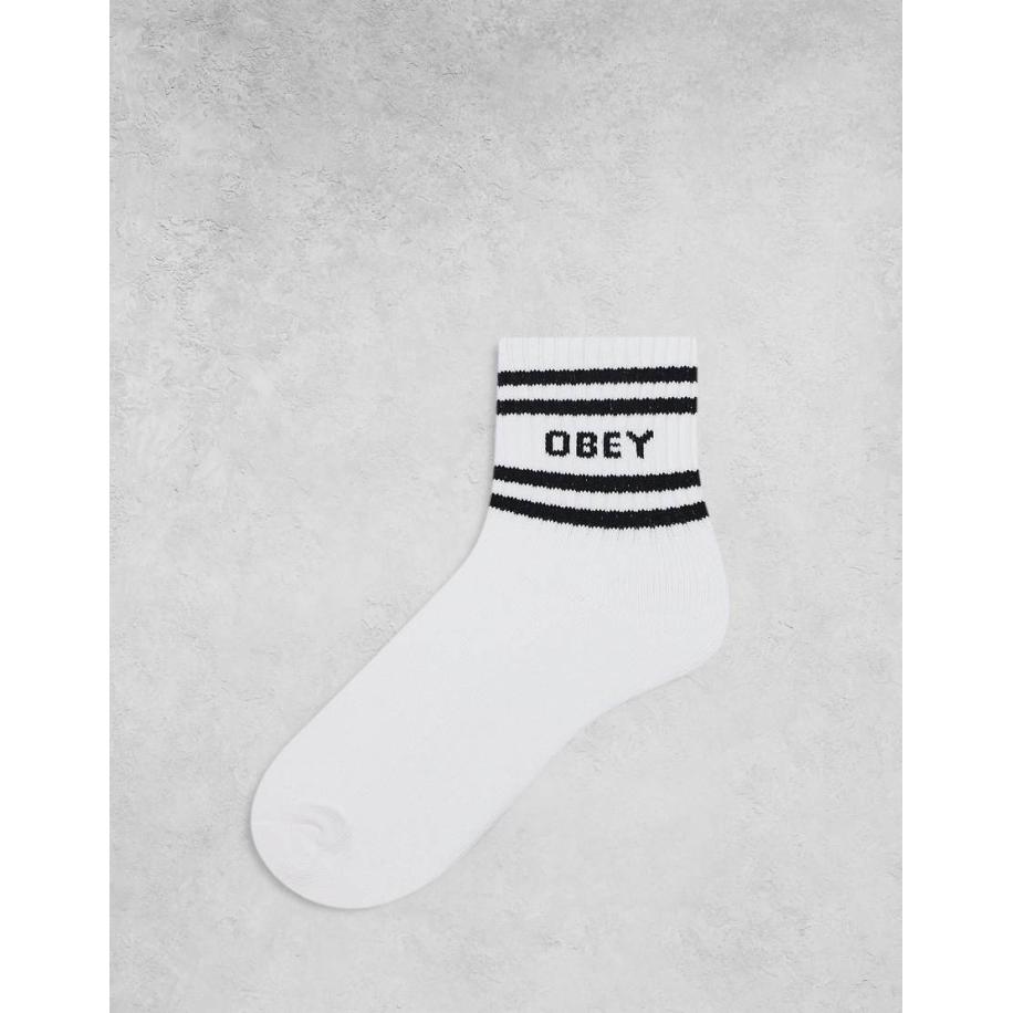 Obey Coop Sokken met logo in wit Wit