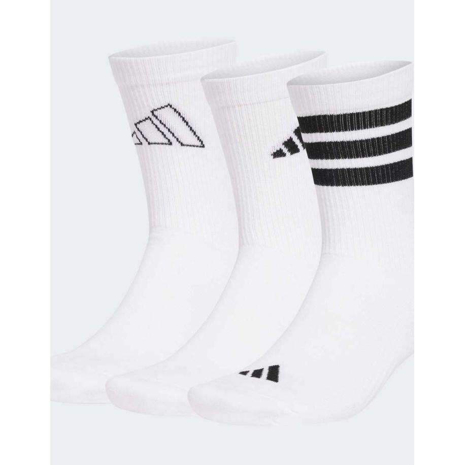 adidas performance 3 paar sokken met logo in zwart en wit Wit