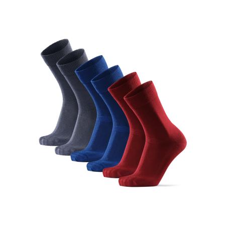 DANISH ENDURANCE Sportsokken Bamboo Dress blauw / grijs / rood