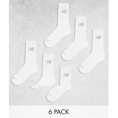 New Balance Performance Set van 6 paar sokken in wit