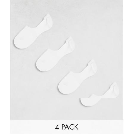 Pieces Set van 4 paar onzichtbare sokken in wit