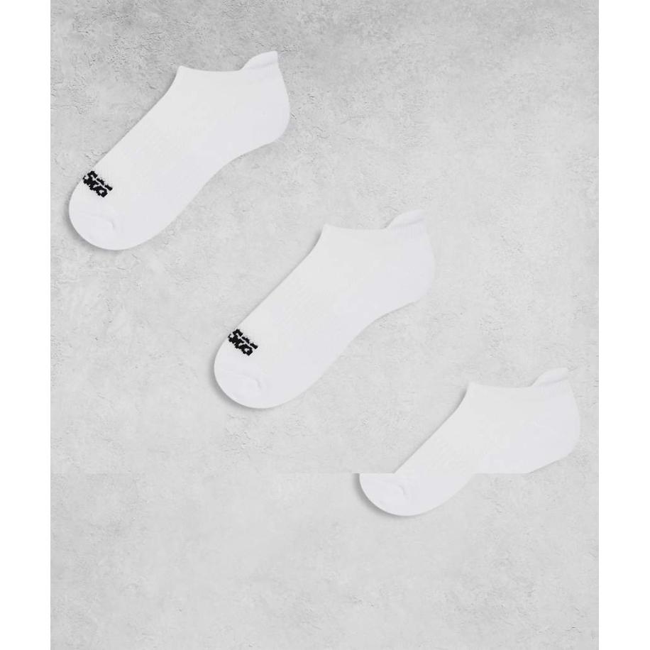 4505 Icon Set van 3 paar sneldrogende sportsokken in wit Wit