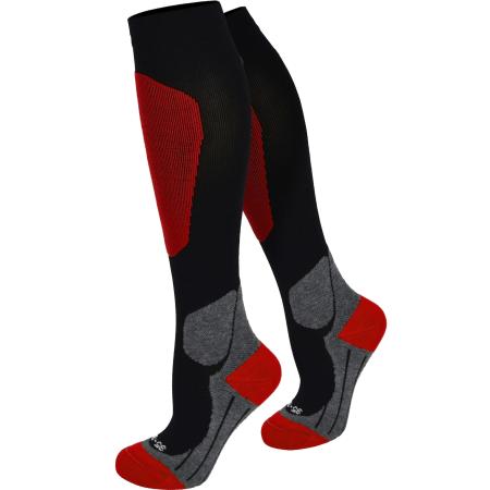 normani Sportsokken grijs / rood / zwart