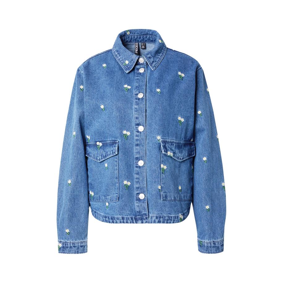 Pieces PIECES Tussenjas PCFreia blauw denim / groen / wit -