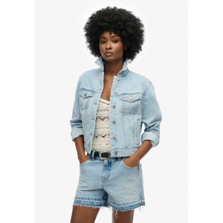 Superdry Superdry Tussenjas lichtblauw / bruin / donkergeel / spar