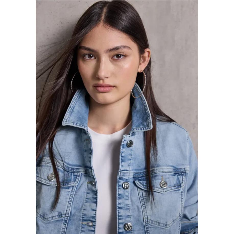 Street One Gebleekt spijkerjack Blauw