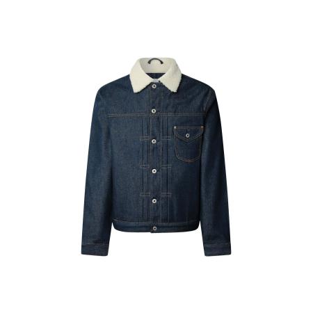 Pepe Jeans Pepe Jeans Tussenjas JKT HORSHAM BORG RINSE blauw denim / wit