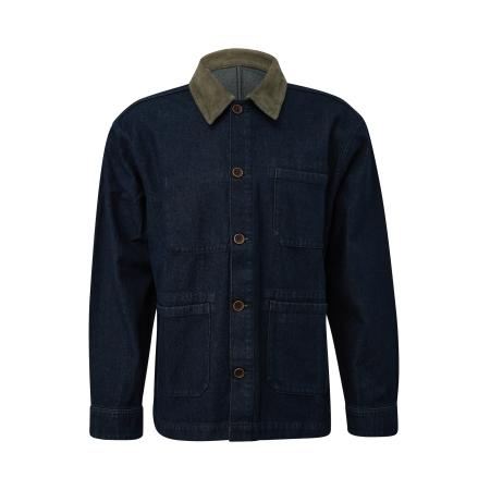 QS Tussenjas blauw denim / mokka