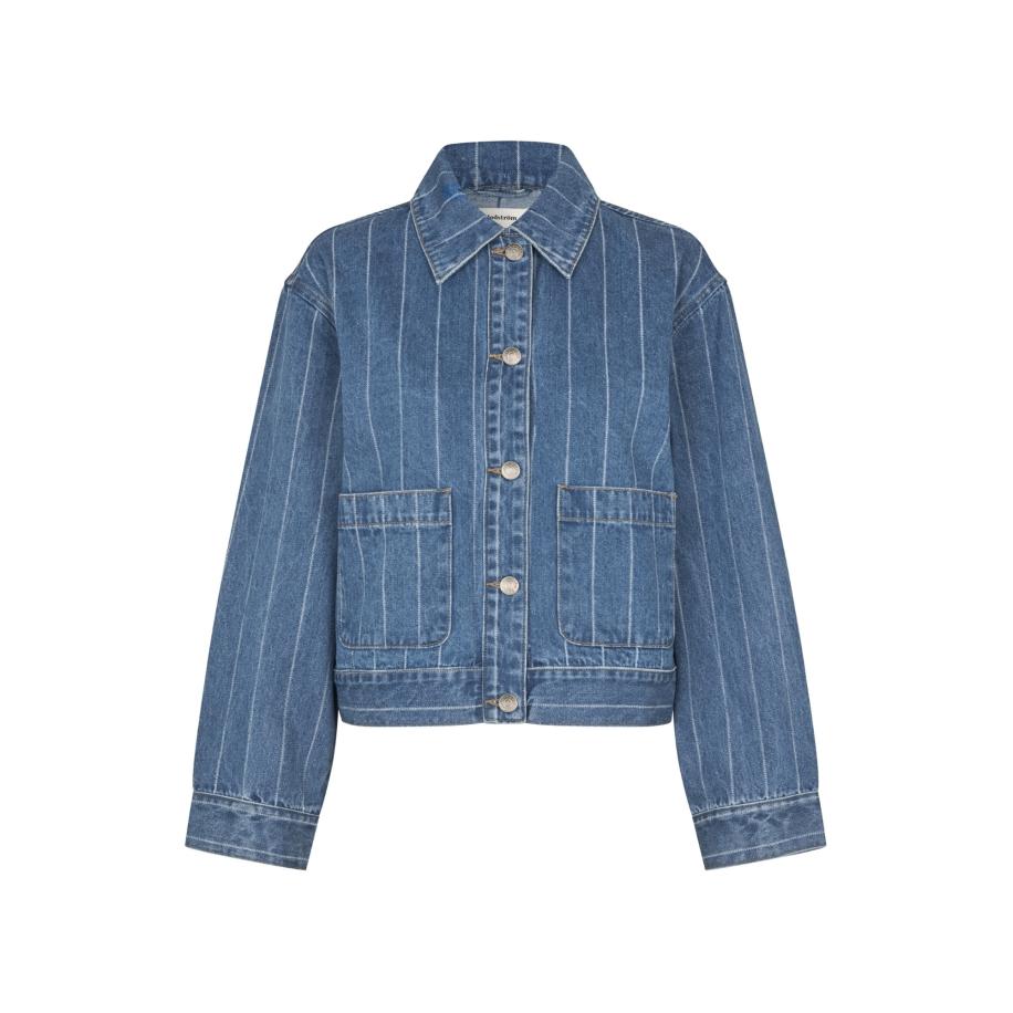 Modström modström Tussenjas Isolde blauw denim / wit -