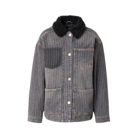 Urban Outfitters BDG Urban Outfitters Tussenjas HERRINGBONE grijs / donkergrijs / zwart