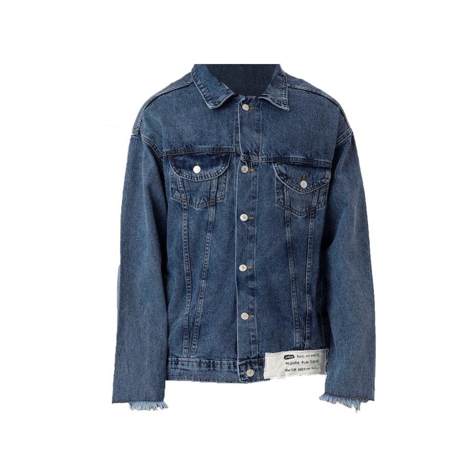 Dandalo Dandalo Tussenjas blauw denim / donkeroranje / zwart / wit -