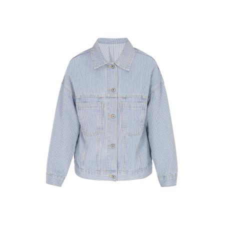 MYMO MYMO Tussenjas blauw denim / wit