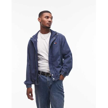 Tommy Jeans - Essential - Denim jack met kraagje in medium wassing-Blauw