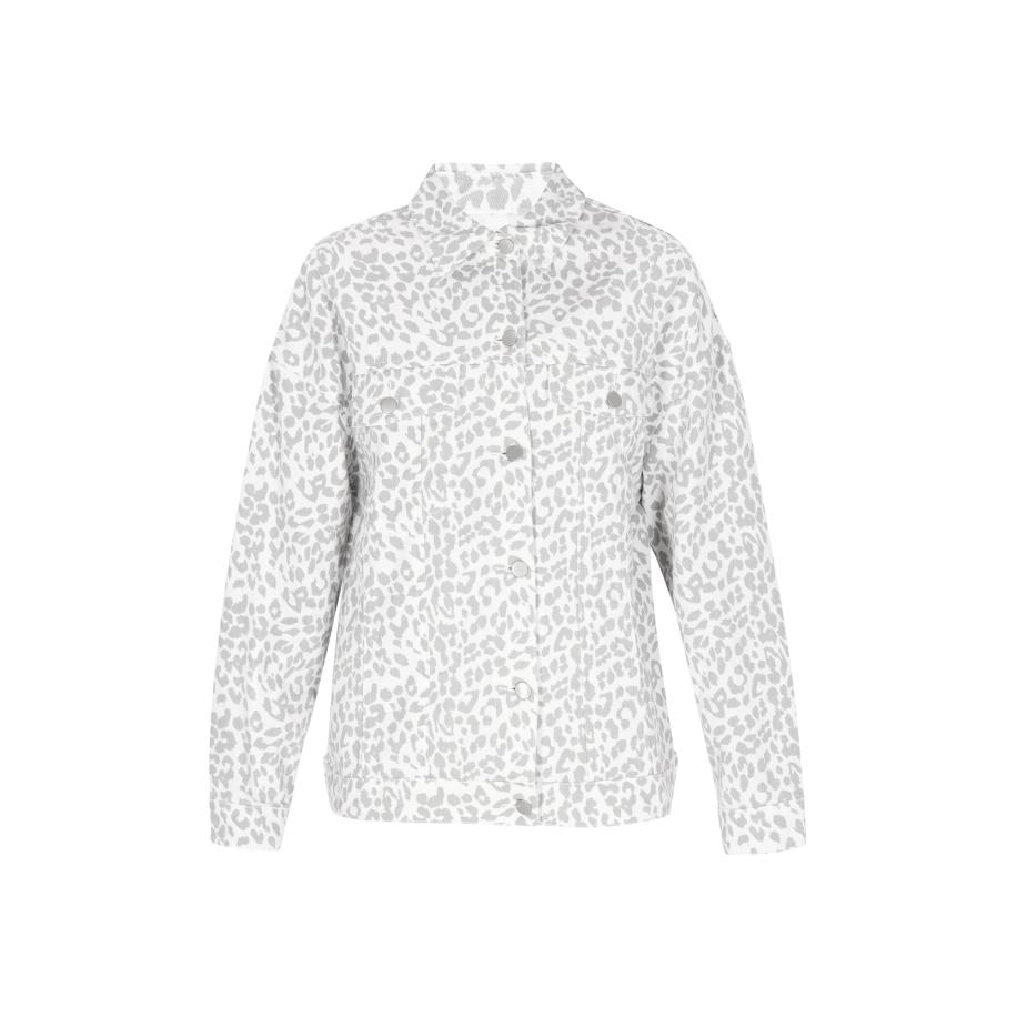 Faina faina Tussenjas Fashion Look grijs / wit -
