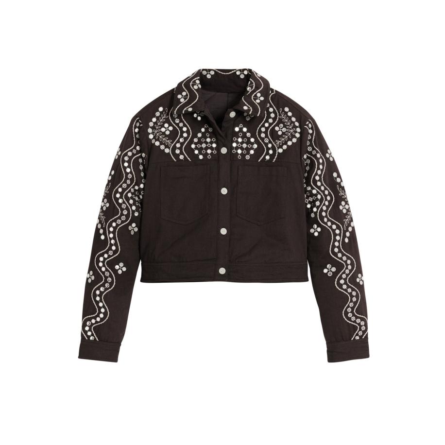 Desigual Desigual Tussenjas Mirror donkerbruin -