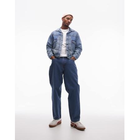 Levi's - Type 2 - Truckerjack van denim in mid-wash-Blauw