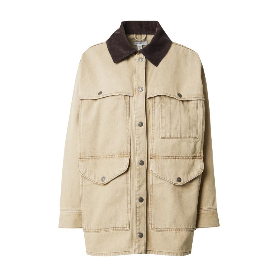 Topshop TOPSHOP Tussenjas beige / chocoladebruin -