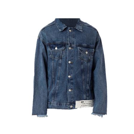 Dandalo Dandalo Tussenjas blauw denim / donkeroranje / zwart / wit