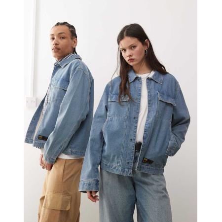 Vans - Mcavoy - Denim stationsjas in blauw met wassing