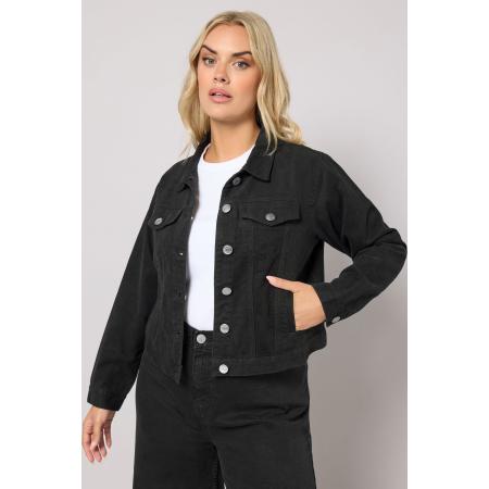 Yours Denim Jack In Zwart Size 58-60