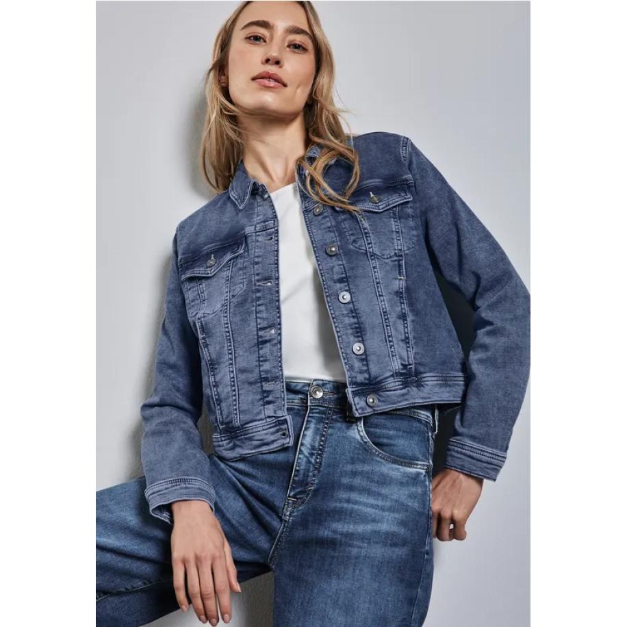 Street One Jasje in jeanslook Blauw