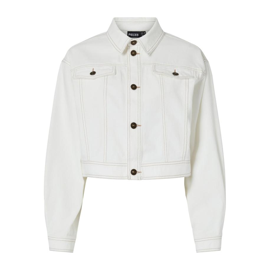 Pieces PIECES Tussenjas PCFine white denim -