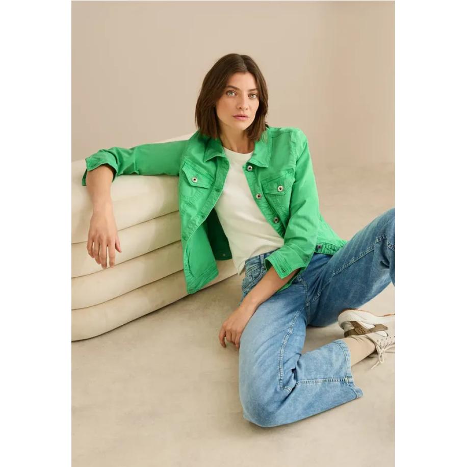 CECIL Denim jack Groen