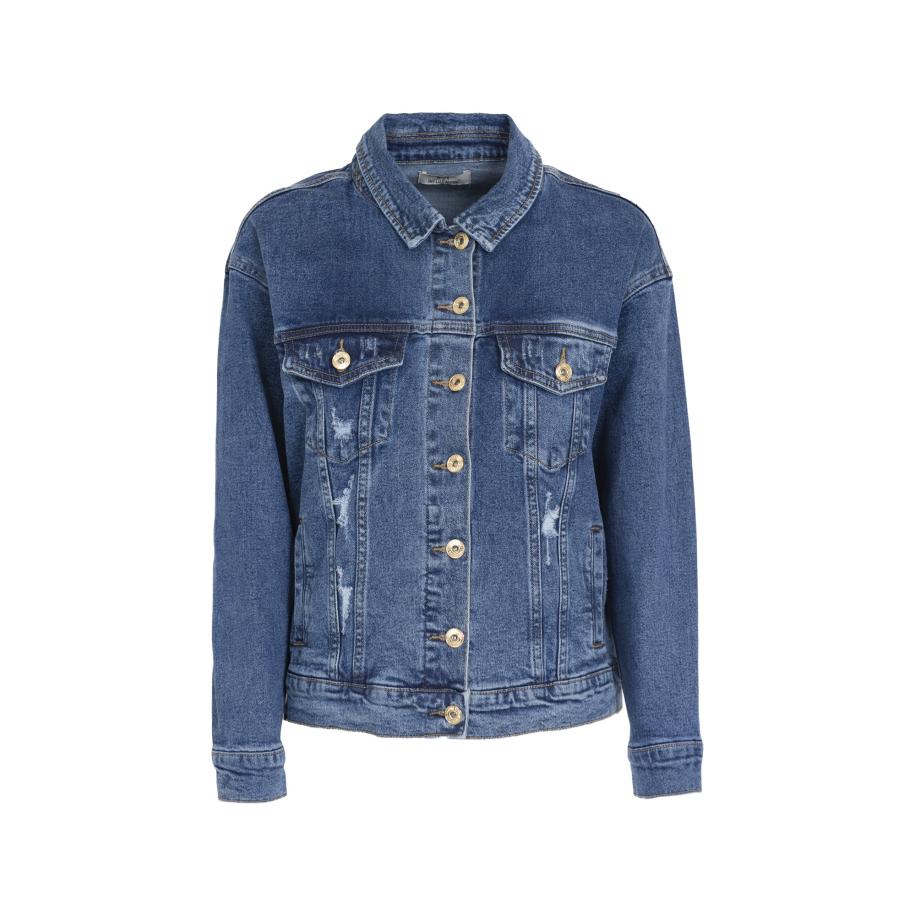 Influencer Influencer Tussenjas blauw denim -