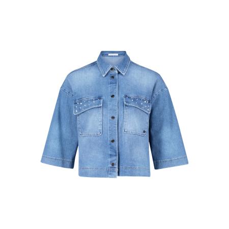 Betty & Co Betty & Co Tussenjas blauw denim