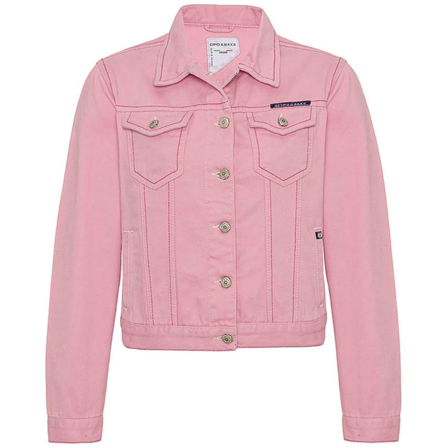 Cipo & Baxx CIPO & BAXX Tussenjas pink / zwart / wit -