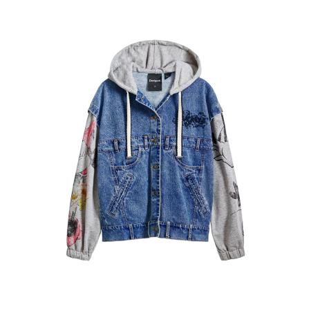 Desigual Desigual Tussenjas blauw denim / grijs / gemengde kleuren