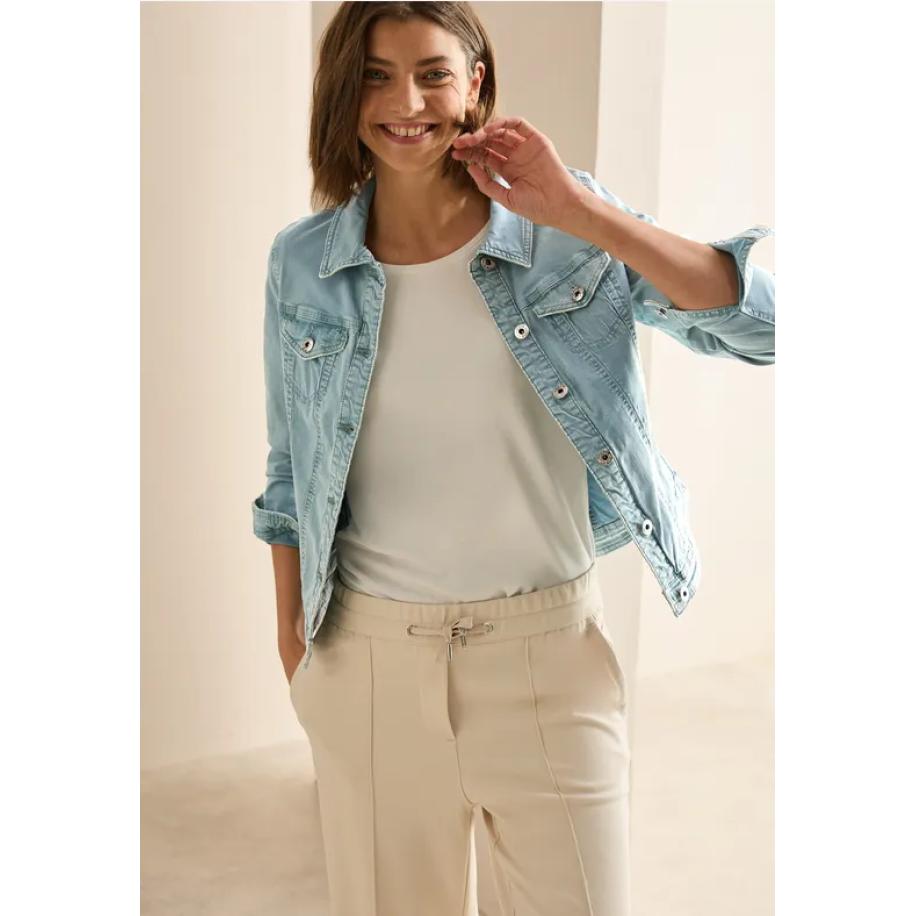 CECIL Denim jack Groen