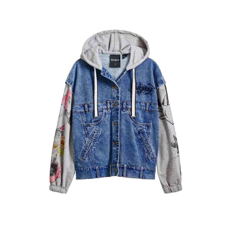 Desigual Desigual Tussenjas blauw denim / grijs / gemengde kleuren -