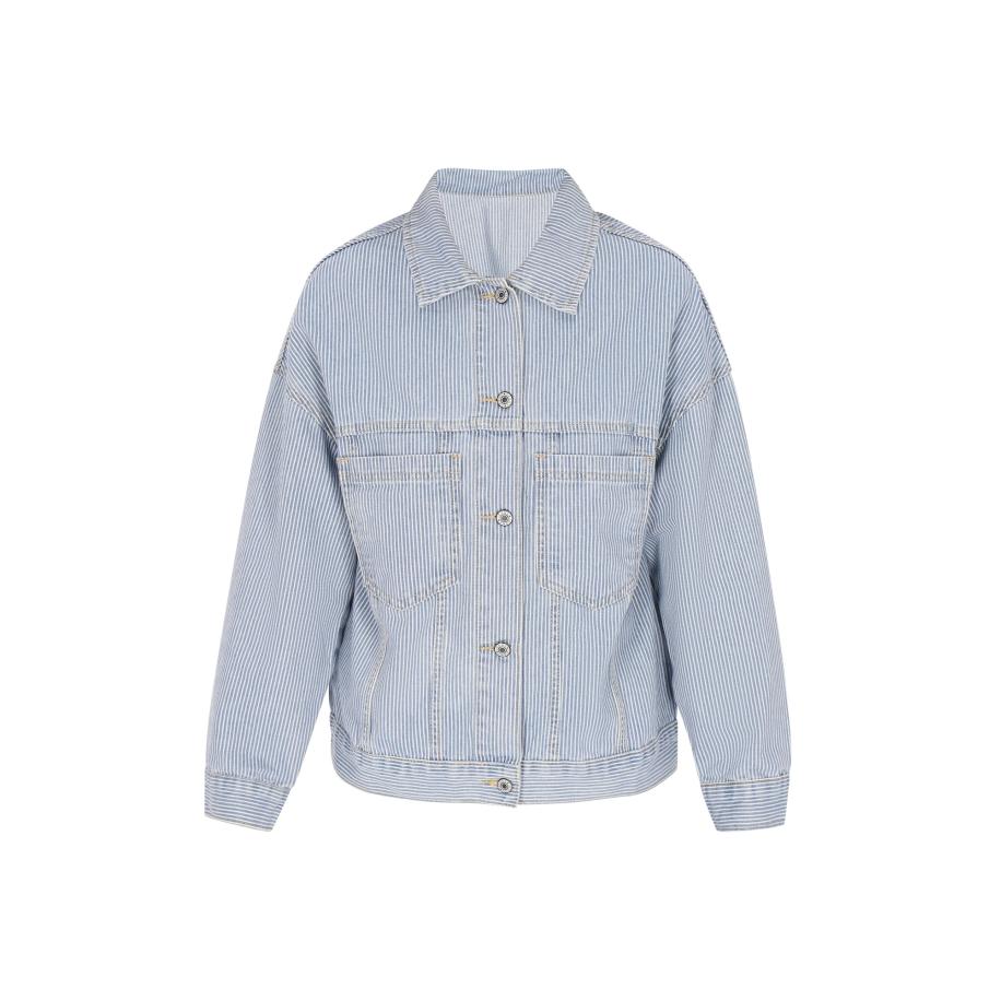 MYMO MYMO Tussenjas blauw denim / wit -