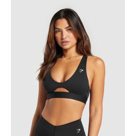 Gymshark Peek A Boo Sports Bra Black
