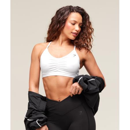 Gymshark Ruched Sports Bra White