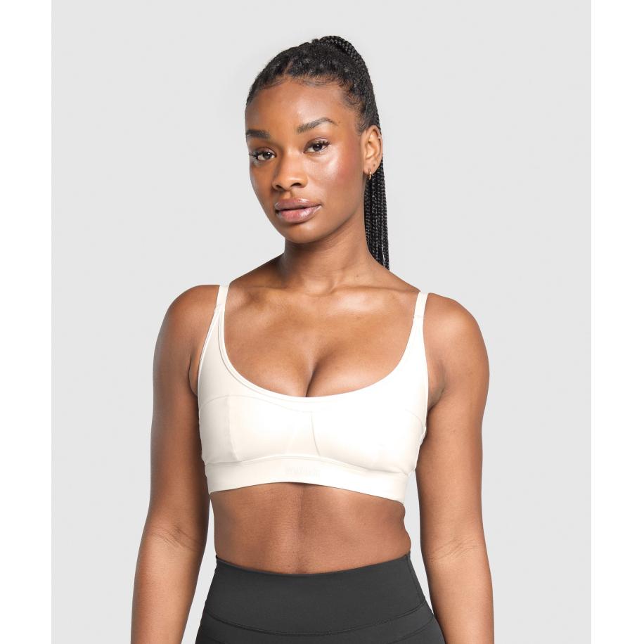 Gymshark Superset Sports Bra Soft White Rood