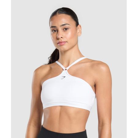 Gymshark Halter Neck Sports Bra White