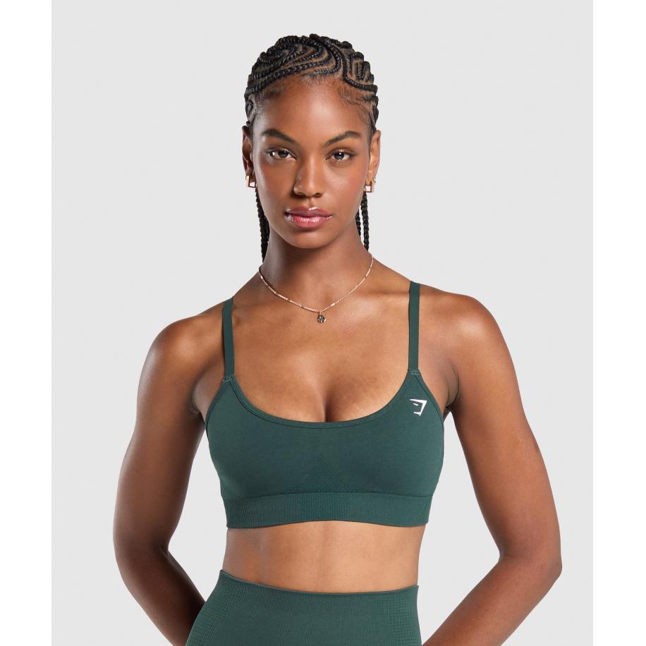Gymshark Vital Sports Bra Woodland Green Marl Groen