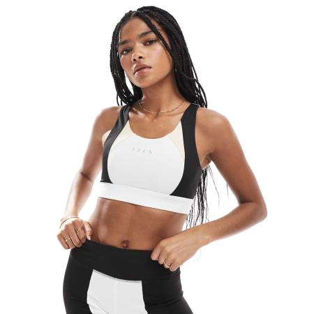 Born Living Yoga Fiorella Sport bh met uitneembare vulling in zwart en beige-Veelkleurig