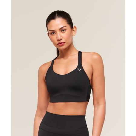 Gymshark Crossover Strap High Support Sports Bra Black
