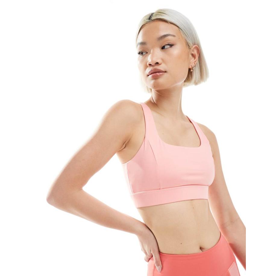 Born Living Yoga Vindi Sport bh met uitneembare vulling in koraal en roze-Veelkleurig Multicolor