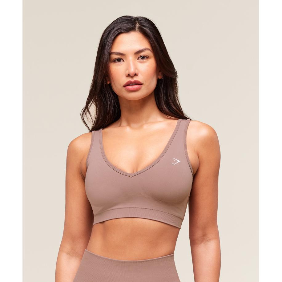 Gymshark Everyday Seamless Sports Bra Chestnut Pink Roze