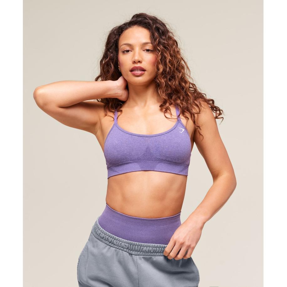 Gymshark Vital Sports Bra Functional Purple Marl Paars