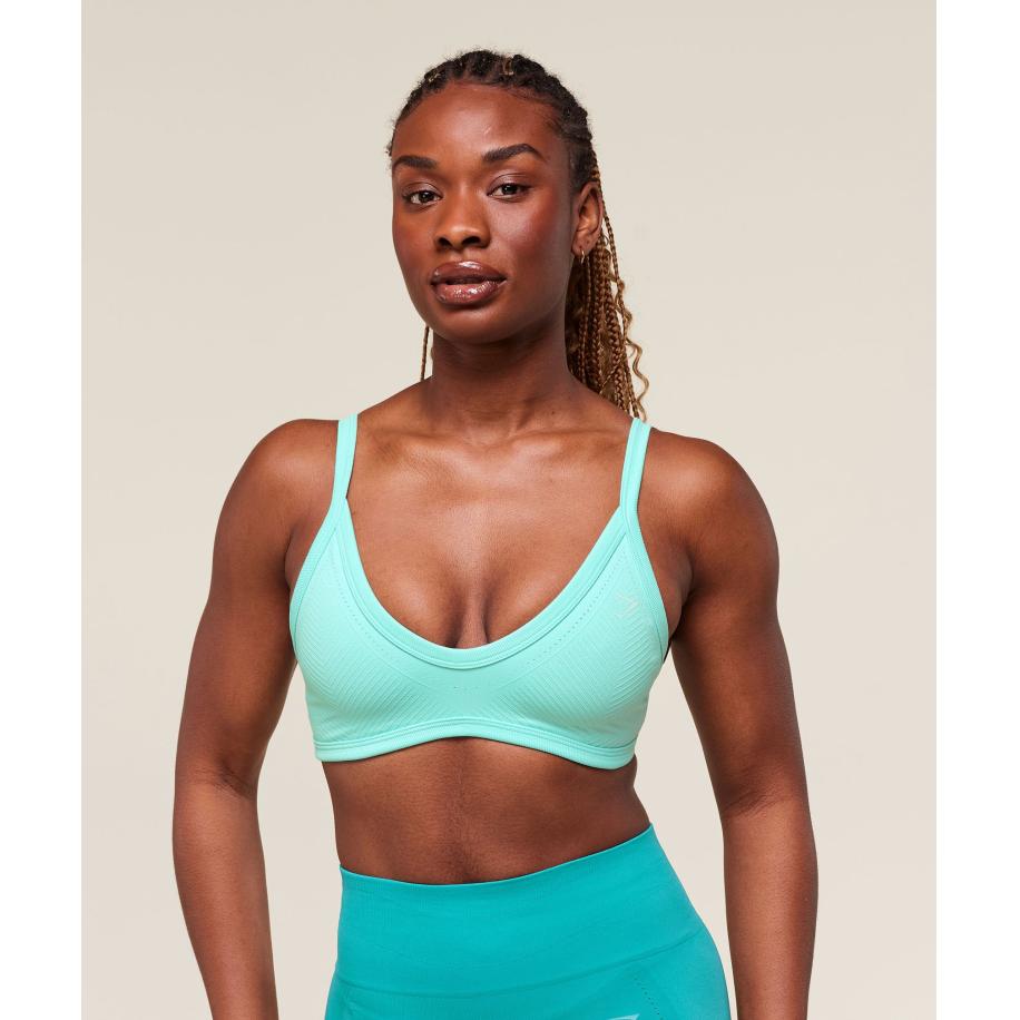 Gymshark Energised Seamless Sports Bra Pop Turquoise Rood