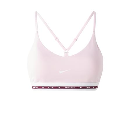 NIKE Sport bh INDY rosa / wijnrood / wit
