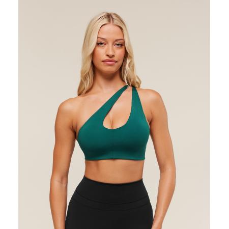 Gymshark One Shoulder Sports Bra Weighted Teal