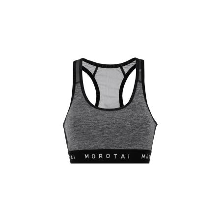 MOROTAI Sport bh Athletic grijs gemêleerd / zwart / wit