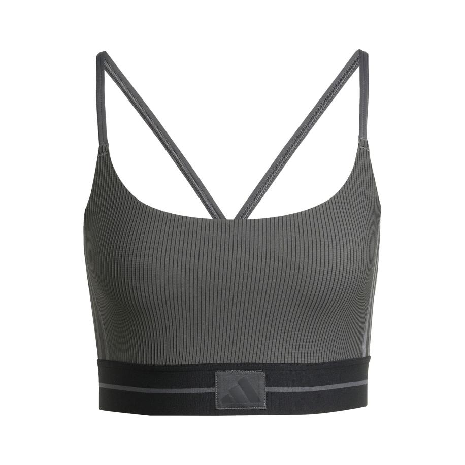 ADIDAS PERFORMANCE Sport bh Hyperglam donkergrijs / zwart Grijs